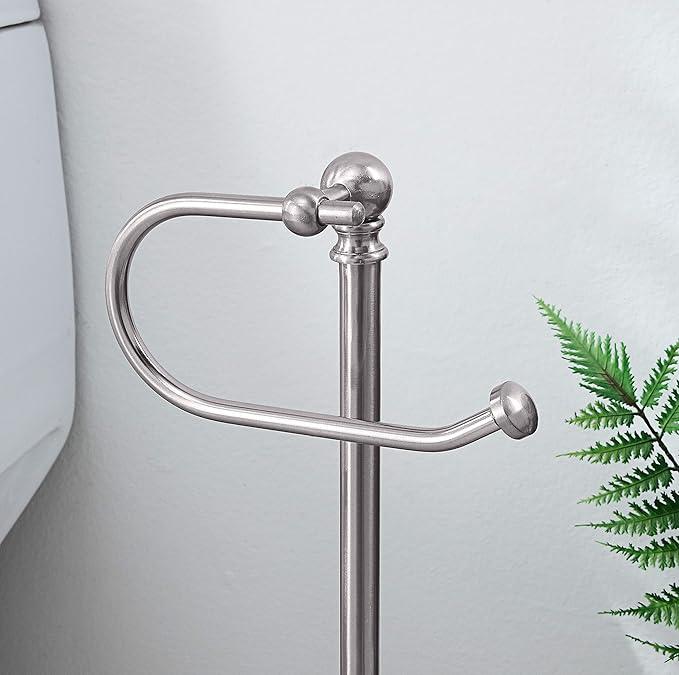 SunnyPoint Classic Bathroom Free Standing Toilet Tissue Paper Roll Holder Stand - ModernBath