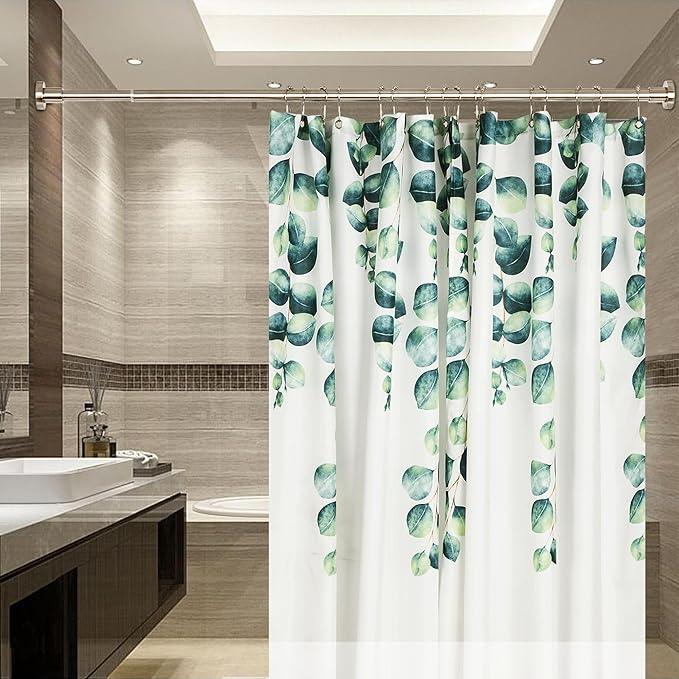 Artiwell Heavy Duty Shower Rod, Adjustable Shower Curtain Rod, Expandable 47-84 Inch, Permanent Mount Shower Rod, Never Rust Stainless Steel For Window Curtain and Closet, Brushed Nickel - ModernBath
