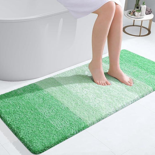 OLANLY Bathroom Runner Rugs 47x20, Extra Soft Absorbent Microfiber Bath Rugs, Rubber Backing, Quick Dry, Machine Washable Bath Mats for Bathroom Floor, Tub and Shower, Home Decor Accessories, Green - ModernBath