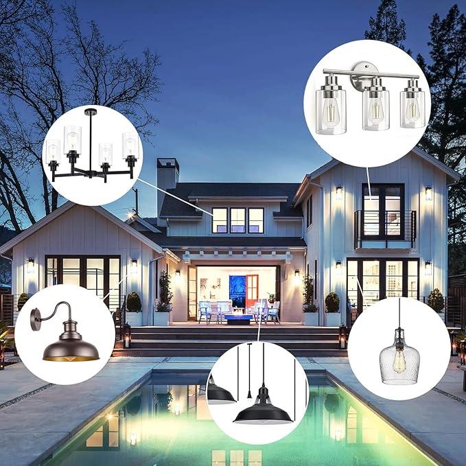 TJOY 6 Pack E26 Base Vintage LED Edison Light Bulbs, 60W Equivalent Dimmable, 4000K Natural White, 8W ST58 LED Filament Bulbs, 800Lumens, CRI80+, Antique Glass Style for Home, Bedroom, Farmhouse - ModernBath