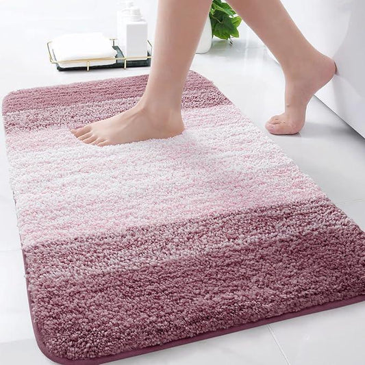 Arotive Microfiber Bathroom Rugs, Shaggy Soft and Absorbent Bath Rug, Non-Slip, Thick Plush Machine Washable Dry Bath Mats for Bathroom, Tub and Shower, 30x20, Mauve, Rectangular - ModernBath
