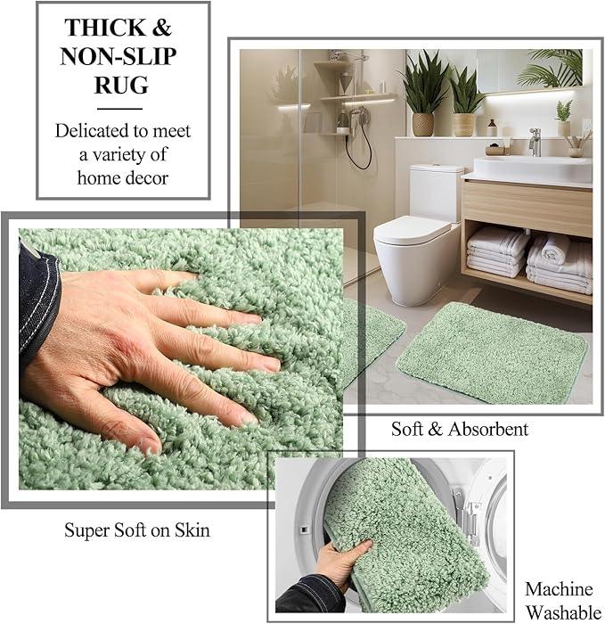 21 Pcs Bathroom Accessory Set with Waterproof Shower Curtain and Non Slip Mat,Resin Bath Set with Toothbrush Holder and Lotion Soap Dispenser,Bathroom Countertop Organizer Set for Home Apartment - ModernBath