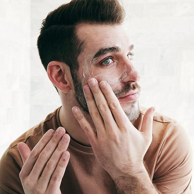 Brickell Men's Clarifying Gel Face Wash for Men, Natural and Organic Rich Foaming Daily Facial Cleanser Formulated With Geranium, Coconut and Aloe (3.4 Ounce) - ModernBath