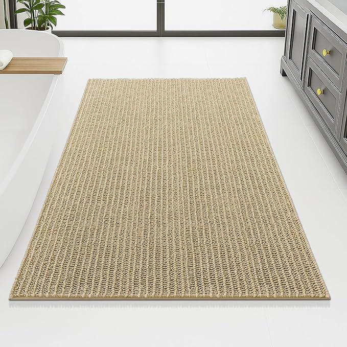 Arotive Luxury Chenille Bathroom Rug Mat, Extra Soft Thick Absorbent Shaggy Bath Rugs, Non-Slip Machine Wash Dry, Plush Bath Mats for Bathroom, Shower and Tub, 70x46, Beige - ModernBath