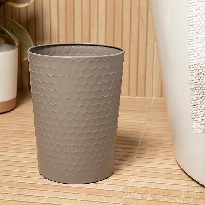 zccz 6 Piece Bathroom Accessories Set, Toothbrush Holder, Toothbrush Cup, Soap Dispenser,Bathroom Vanity Tray, Qtip Holder, Trash Can - Cement - ModernBath