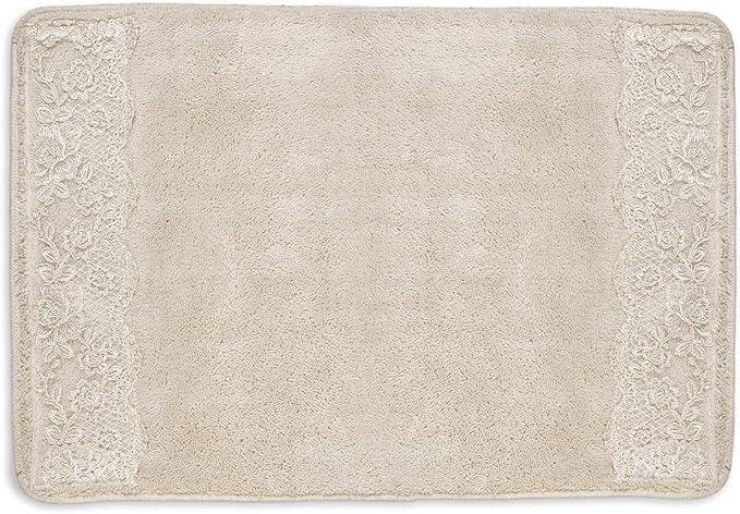 Zahari Home Rose Vine Bathroom Rug Luxury Bath Rug Washable Beautiful Shower Mat Unique Design Stylish Beige Bath Bath Rug Shower Tub Decor - ModernBath