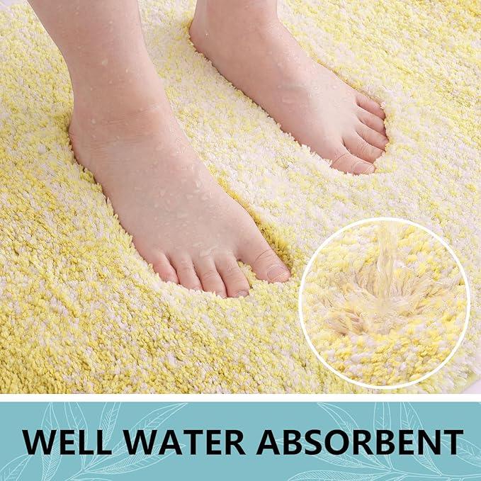 Arotive Microfiber Bathroom Rugs, Shaggy Soft and Absorbent Bath Rug, Non-Slip, Thick Plush Machine Washable Dry Bath Mats for Bathroom, Tub and Shower, 30x20, Olive Green, Rectangular - ModernBath