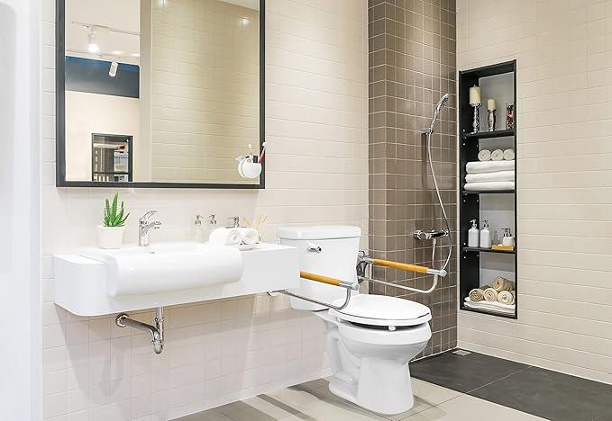 Centoco 4 Pack - 2 inch Raised Toilet Seat for Seniors, Elongated, Closed Front with Cover, Plastic, Made in the USA, HL800STS-001, White - ModernBath