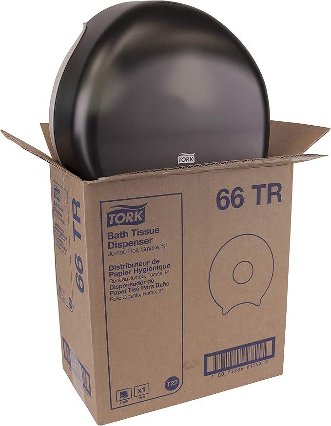 Tork Jumbo Toilet Paper Roll Dispenser Smoke T22, High Capacity, 66TR - ModernBath