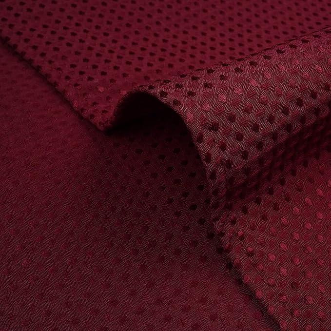 River Dream Heavyweight No Hooks Required Dotted Waffle Weave Shower Curtain with Snap in Liner - 71W x 74H,Hotel Grade,Spa Like Bath Curtain,Red Rio - ModernBath