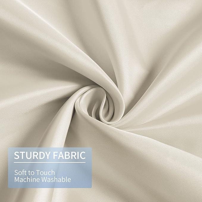 Gibelle Long Shower Curtain Liner 72 x 78 Inches, Beige Shower Curtain Liner, Washable Waterproof Fabric Bathroom Shower Curtain Set - ModernBath