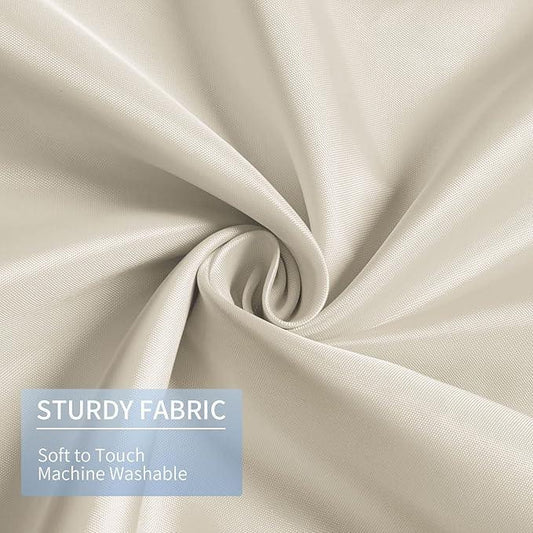Gibelle Extra Long Shower Curtain Liner 72 x 84 Inches, Beige Shower Curtain Liner, Washable Waterproof Fabric Bathroom Shower Curtain - ModernBath