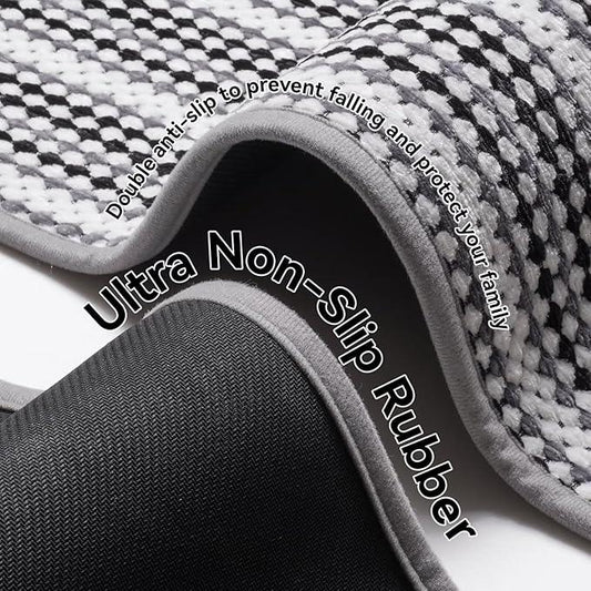 YDKGL Super Absorbent Non Slip Bath Mats for Bathroom,FloorShower,Sink.Machine Washable Bathroom Rugs,Rubber Backed Bathroom Mats,Ultra Soft(Black 16x24) - ModernBath