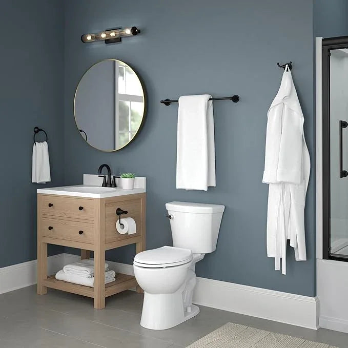 Delta Faucet Becker (1-Pack) Toilet Paper Holder, Matte Black, Wall Mounted Euro Hook Design BCK50-MB - ModernBath