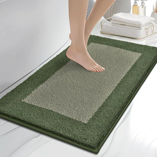 anllugs Bathroom Rugs 20" x 30", Non-Slip Extra Soft Absorbent Bath Rugs, Machine Washable Quick Dry Bath Mats for Bathroom Floor, Shower, Bathtub and Sink, Sage Green & Budding Green - ModernBath