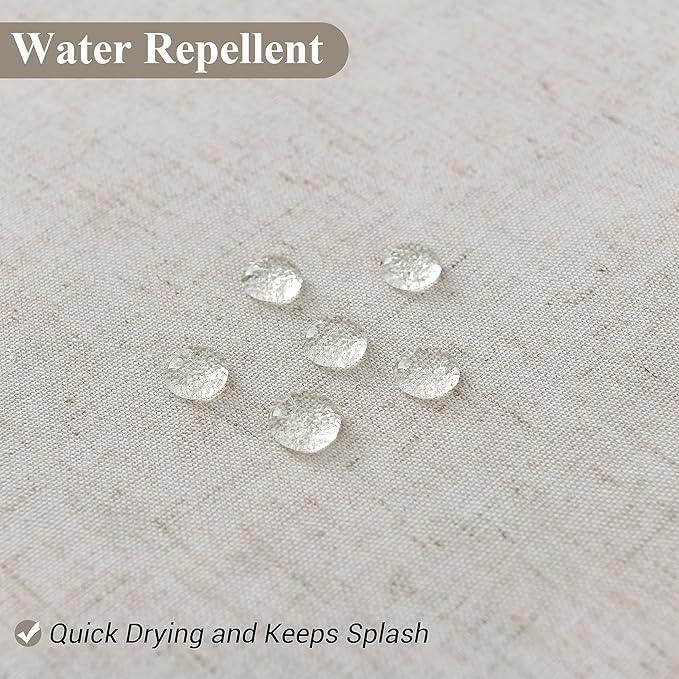 Naturoom Oatmeal Linen Shower Curtain, Cloth Textured Fabric Shower Curtain Set with Hooks, Simple Elegant Modern Farmhouse Country Ultra Thick Bath Curtains for Bathroom,Water Repellent,72x84 - ModernBath