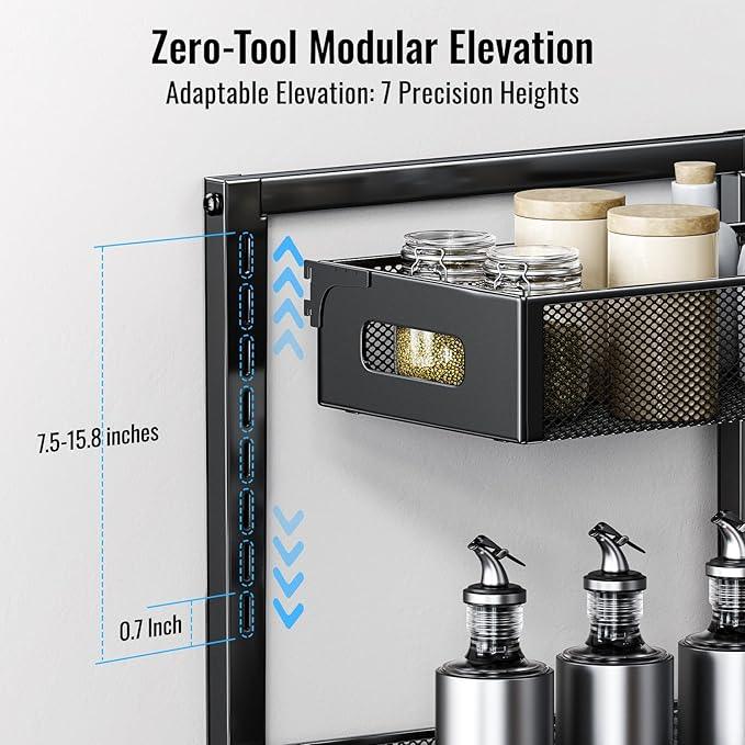 2 Pack Under Sink Organizer and Storage, Metal Under Kitchen Sink Organizer, Slide Out Bathroom Organizers and Storage, Undersink Organizers for Kitchen Bathroom Cabinet - ModernBath