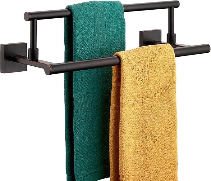 KOKOSIRI Hand Towel Bar 16-Inch Towel Holder Bathroom Rack for Bath Cabinet Towel Rails Oil Rubbed Bronze Stainless Steel B5009ORB-L16 - ModernBath