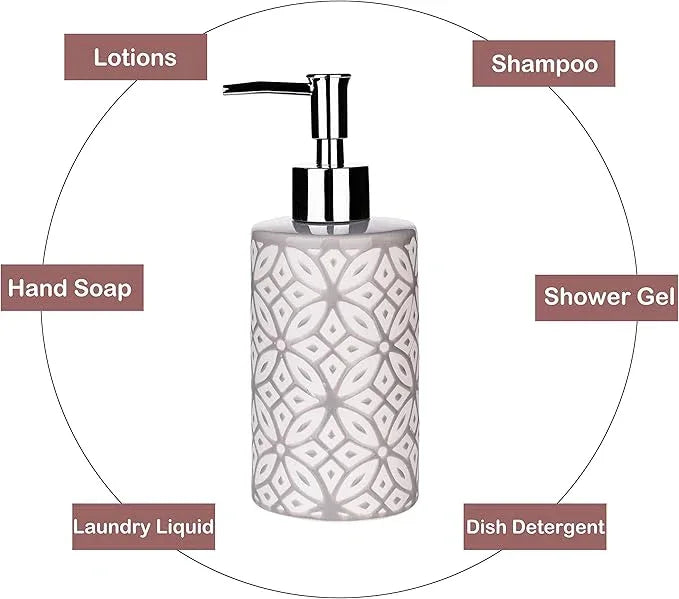 Wodlo - Groovy Bathroom Accessories Set - Complete Bath Accessory Sets Includes Soap Dispenser, Toothbrush Holder, Tumbler, Soap Dish, - ModernBath