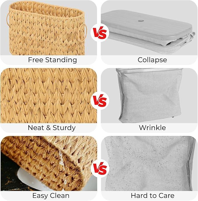 GRANNY SAYS Toilet Paper Storage, Bathroom Storage Basket, Toilet Paper Basket for 6 Mega Rolls, Toilet Paper Holder with Storage, Wicker Basket for Bathroom Accessories - ModernBath