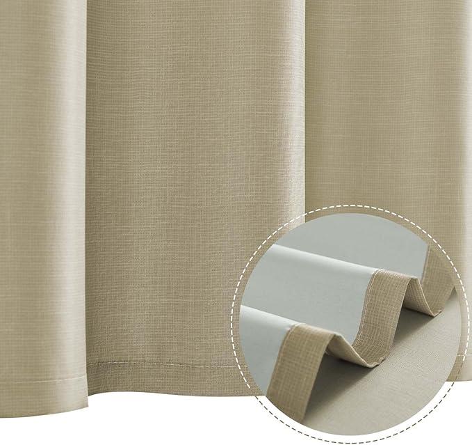 jinchan Small Stall Shower Curtain 48x72 Inches Ombre Wood Taupe Striped Shower Curtains for Bathroom Gradual Color Waterproof Fabric Minimalist Modern Neutral with 8 Hooks - ModernBath