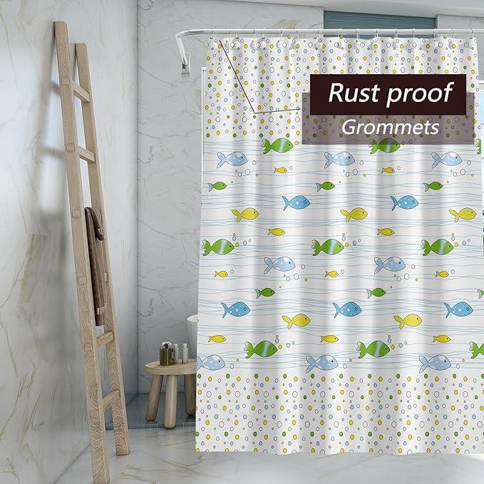 TIKABC Shower Curtain Liner, 4G PEVA Square Shower Liner, Plastic Waterproof Shower Curtains, 72x72 inch with Grommet Holes 3 Magnetic Weights - ModernBath