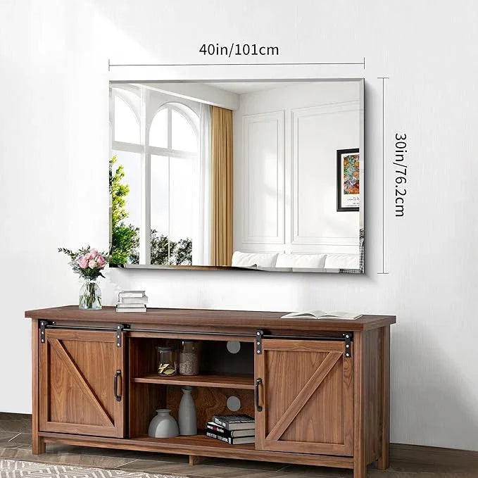 CILIBER Beveled Bathroom Mirror, 30x40 Large Frameless Mirrors for Over Sink, Upgraded Shatterproof Beveled Frameless Vanity Mirror for Bathroom,Bedroom,Living Room and Entryway - ModernBath