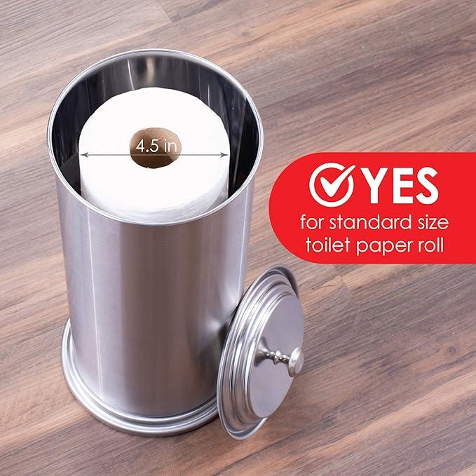JS Jackson Supplies Free Standing Extra Large Toilet Paper Holder - Stainless Steel - ModernBath