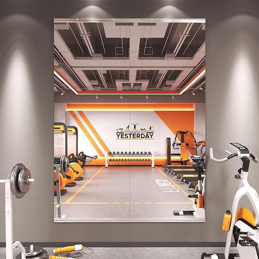 Amorho Gym Mirror 63''x24''(Each)-2PCS, Frameless Full Body Mirror for Wall, Used for Home, Yoga Studios, Dance Rooms, Garage Gyms, Tempered Glass. - ModernBath