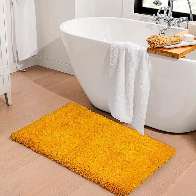 C23 Luxury Bathroom Rugs, Bath Mat - 20"x32" | 2200 GSM Tufted Cotton Bathroom Mat | Ultra-Absorbent Quick Dry, Heavyweight Non-Slip Bathmat | Thick Soft Plush Machine Washable Bath Rug - ModernBath