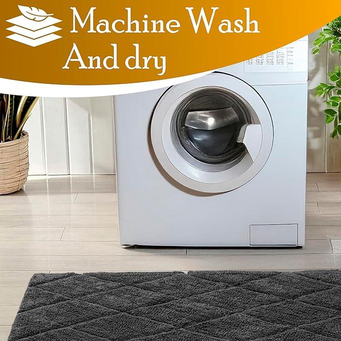 C23 Luxury Bathroom Rugs, Bath Mat - 20"x32" | 2200 GSM Tufted Cotton Bathroom Mat | Ultra-Absorbent Quick Dry, Heavyweight Non-Slip Bathmat | Thick Soft Plush Machine Washable Bath Rug - ModernBath