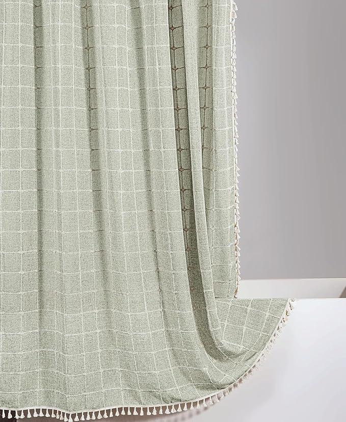 Aldopein Modern Farmhouse Shower Curtain, Vintage Tribal Geometry Fabric Shower Curtains Set Cottagecore Bathroom Decorations with Hooks - ModernBath