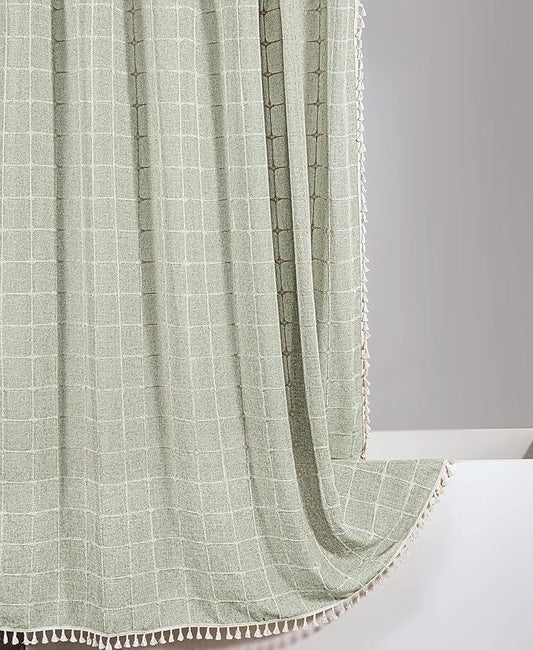 Aldopein Modern Farmhouse Shower Curtain, Vintage Tribal Geometry Fabric Shower Curtains Set Cottagecore Bathroom Decorations with Hooks - ModernBath