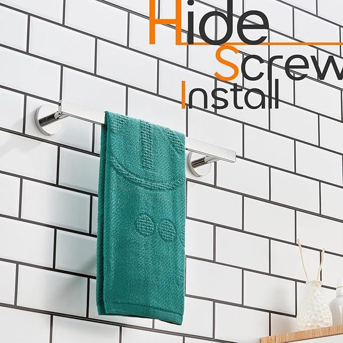 16 Inch Bathroom Towel Bar Bath Towel Rack Kitchen Towel Holder Towel Hanger Wall Mounted SUS304 Stainless Steel Polished Chrome AN4001CH-L16 - ModernBath