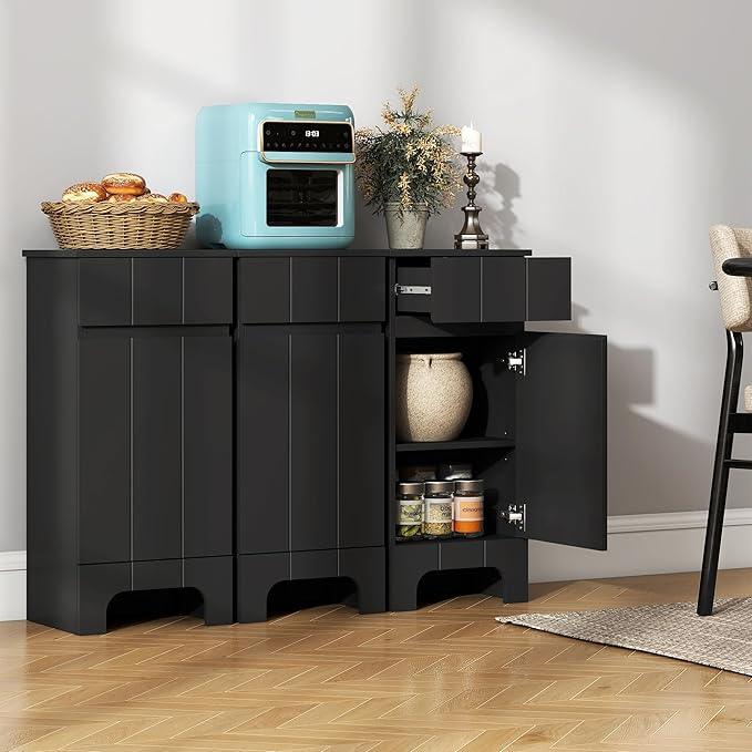 Small Bathroom Cabinet with Adjustable Shelves, Drawer, Anti-Tip Design, 14.96" L x 11.81" W x 32.09" H, Durable MDF for Bathroom, Kitchen, Laundry Storage, Soft-Close Door - ModernBath