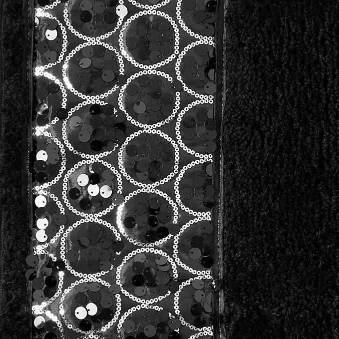Zahari Home Sinatra Black Bathroom Rug Classic Luxury Bath Rug Contemporary Decor Black Bath Mat for Shower Unique Design Stylish Bathroom Rug Bath Shower Tub Decor Bling - ModernBath