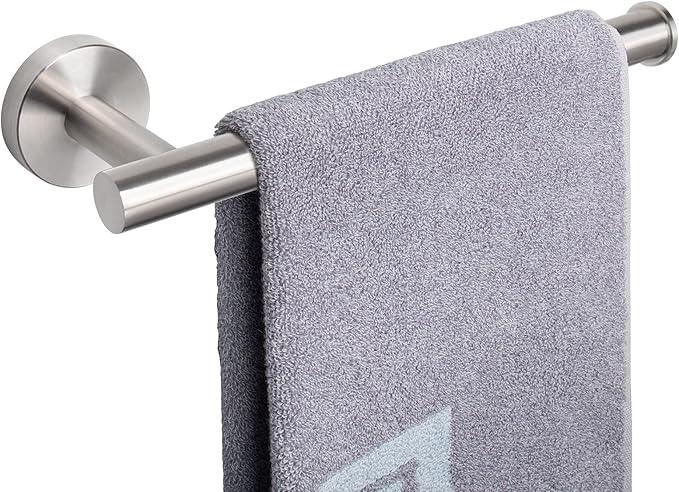 NearMoon Hand Towel Holder/Towel Ring, Thicken Stainless Steel Hand Towel Bar for Bathroom, Rustproof Wall Mounted Towel Rack, Contemporary Style Bath Accessories, 9 Inch (1 Pack, Brushed Nickel) - ModernBath