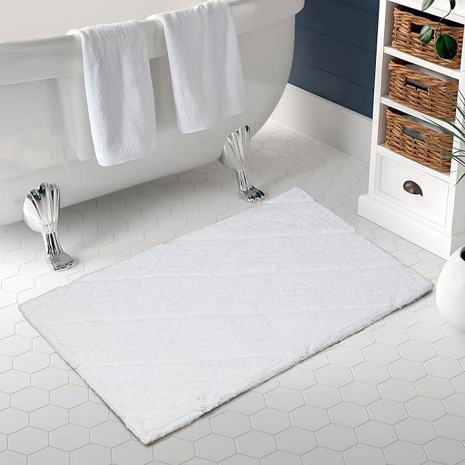 C23 Luxury Bathroom Rugs, Bath Mat - 20"x32" | 2200 GSM Tufted Cotton Bathroom Mat | Ultra-Absorbent Quick Dry, Heavyweight Non-Slip Bathmat | Thick Soft Plush Machine Washable Bath Rug - ModernBath
