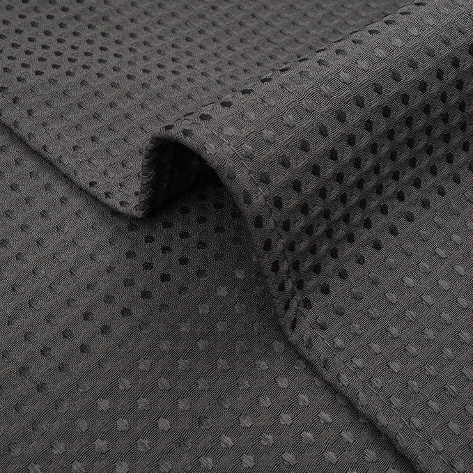 River Dream Stall Heavyweight No Hooks Required Dotted Waffle Weave Shower Curtain with Snap in Liner - 36W x 74H,Hotel Grade,Spa Like Bath Curtain,Graphite Grey - ModernBath