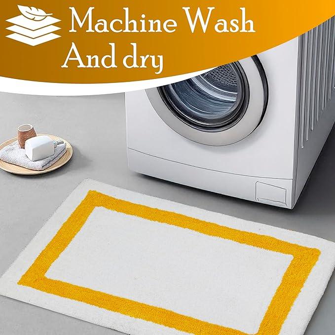 C23 Luxury Bathroom Rugs, Bath Mat - 20"x32" | 2200 GSM Tufted Cotton Bathroom Mat | Ultra-Absorbent Quick Dry, Heavyweight Non-Slip Bathmat | Thick Soft Plush Machine Washable Bath Rug - ModernBath