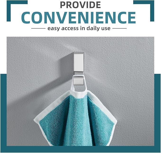 Angle Simple Towel Robe Hook Polished Chrome, 304 Stainless Steel Bathroom Hook for Wall - ModernBath