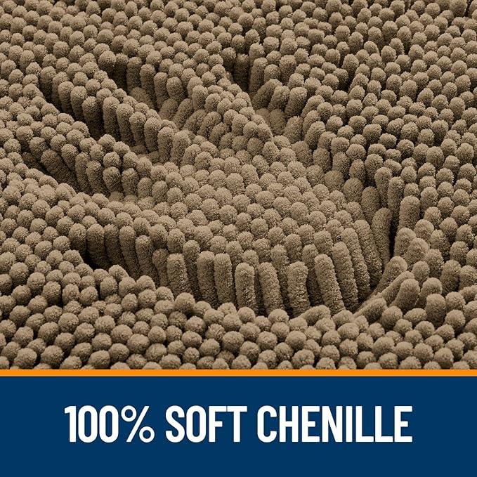 OLANLY Bathroom Rugs 36x24, Extra Soft Absorbent Chenille Bath Rugs, Rubber Backing Quick Dry, Machine Washable Bath Mats for Bathroom Floor, Tub and Shower, Home Decor Accessories, Tan - ModernBath