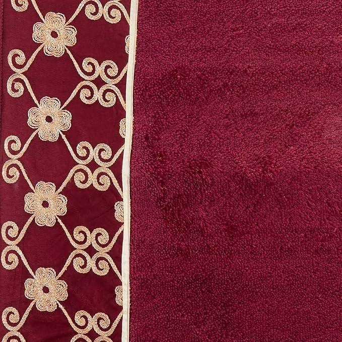Zahari Home Elegant Rose Classic Bathroom Rug Modern Bath Rug Luxury Contemporary Decor Beautiful Shower Mat Unique Design Stylish Bathroom Runner Rug Bath Shower Tub Décor - ModernBath