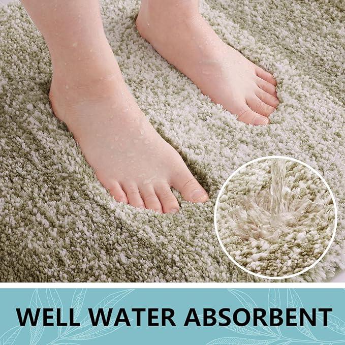Arotive Microfiber Bathroom Rugs, Shaggy Soft and Absorbent Bath Rug, Non-Slip, Thick Plush Machine Washable Dry Bath Mats for Bathroom, Tub and Shower, 47x24, Coffee, Rectangular - ModernBath
