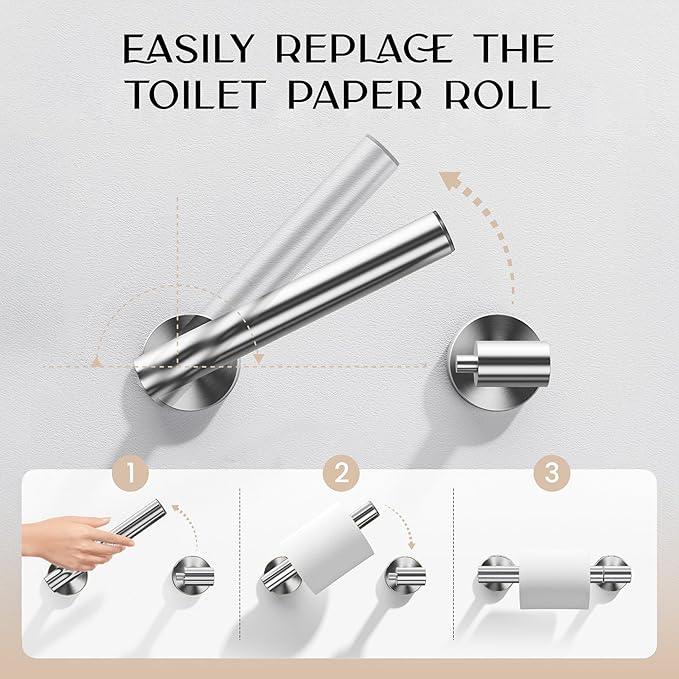 Day Moon™ Polished Chrome Toilet Paper Holder - Chrome Toilet Paper Holder Wall Mount - ModernBath