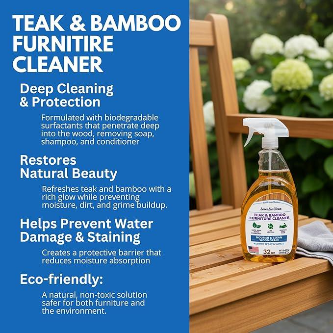 EcoDecors SnazzyCorner 18" Teak Shower Bench, 300 lb Capacity, Fully Assembled + Loveable 4 Pack Care Bundle - ModernBath