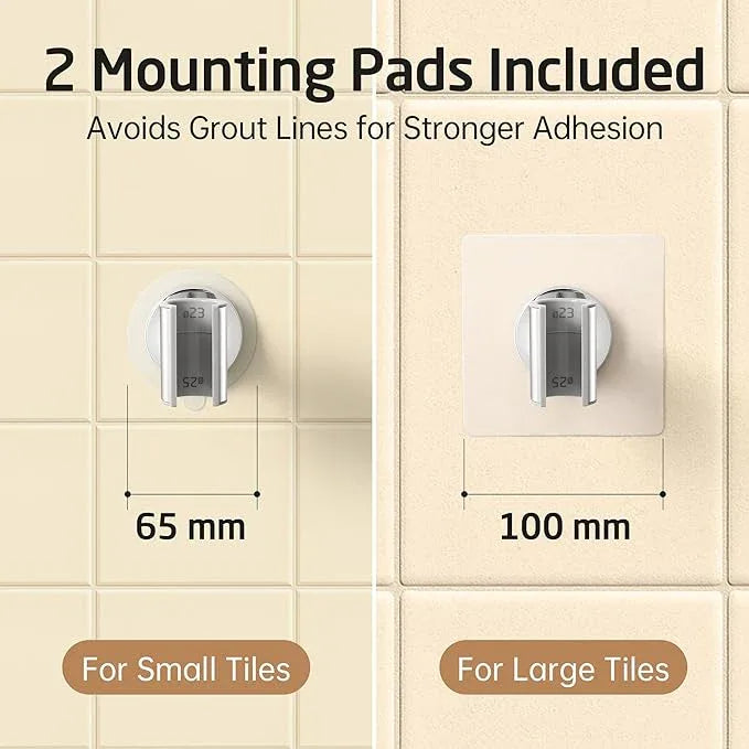 KES Universal Fit Shower Head Holder Adhesive for All Sizes Handheld Shower Head, Adjustable Shower Holder Head Wall Mount, Soild Metal Shower Wand Holder, Chrome C208DF-CH - ModernBath