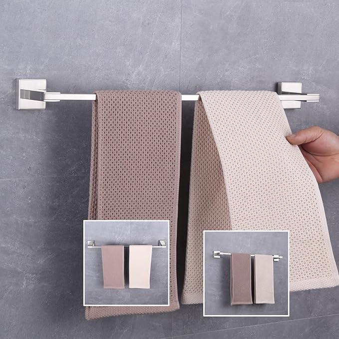 GERZWY 24 Inch Towel Bar Bathroom Wall Mounted Towel Rail, Stainless Steel Hand Towel Holder Brushed Finish JG1901A60-LS - ModernBath