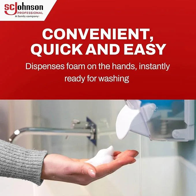 SC Johnson Professional Refresh Azure FOAM, Foam Hand Wash, Foaming Hand Soap, 1 Liter Cartridge, 2 Count, for Professional Use Only - ModernBath