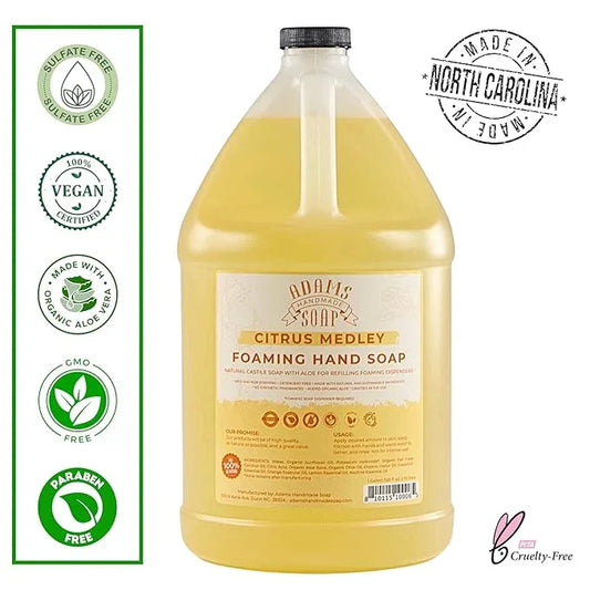 Adams Handmade Soap Liquid Foaming Soap 1 Gal - Citrus Medley (Pack of 4) - ModernBath